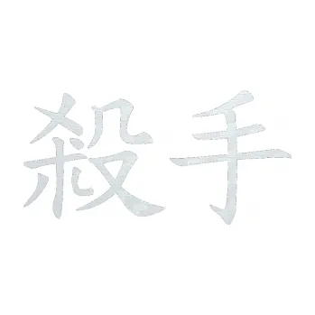 Polep vozidla SAMOLEPKA Čínský znak Killer (51 - 3D karbon bílý) NA AUTO, NÁLEPKA, FÓLIE, POLEP, TUNING, VLASTNÍ TEXT, TISK, AUTOSAMOLEPKY.cz, POLEPY, OBRÁZEK, LOGO, SAMOLEPKY