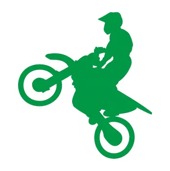 Samolepící dekorace Motorka 024 levá motokros (12 - zelená) SAMOLEPKA NA AUTO, NÁLEPKA, FÓLIE, POLEP, TUNING, VLASTNÍ TEXT, TISK, AUTOSAMOLEPKY.cz, POLEPY, OBRÁZEK, LOGO, 3D STICKERS