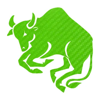 Samolepící dekorace Býk zvěrokruh 005 levá (58 - 3D karbon zelený kawasaki) SAMOLEPKA NA AUTO, NÁLEPKA, FÓLIE, POLEP, TUNING, VLASTNÍ TEXT, TISK, AUTOSAMOLEPKY.cz, POLEPY, OBRÁZEK, LOGO, 3D STICKERS