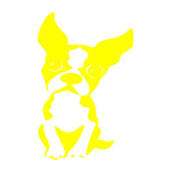 samolepka Pes 135 levá bostonský teriér (05 - žlutá citron) SAMOLEPKA NA AUTO, NÁLEPKA, FÓLIE, POLEP, TUNING, VLASTNÍ TEXT, TISK, AUTOSAMOLEPKY.cz, POLEPY, OBRÁZEK, LOGO, 3D STICKERS