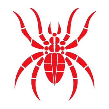 Samolepící dekorace SAMOLEPKA Pavouk 010 (10 - červená) NA AUTO, NÁLEPKA, FÓLIE, POLEP, TUNING, VLASTNÍ TEXT, TISK, AUTOSAMOLEPKY.cz, POLEPY, OBRÁZEK, LOGO, SAMOLEPKY