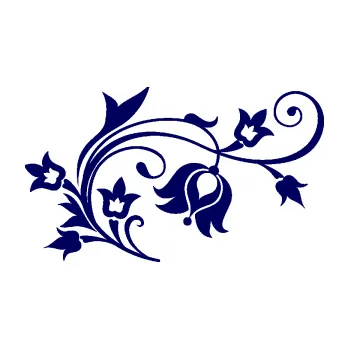 Samolepící dekorace SAMOLEPKA Květina dekor 002 pravá (23 - tmavě modrá) NA AUTO, NÁLEPKA, FÓLIE, POLEP, TUNING, VLASTNÍ TEXT, TISK, AUTOSAMOLEPKY.cz, POLEPY, OBRÁZEK, LOGO, SAMOLEPKY