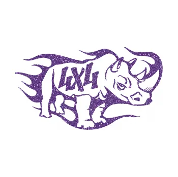 Polep vozidla SAMOLEPKA 4x4 nosorožec (87 - Ultra Metalic fialová) NA AUTO, NÁLEPKA, FÓLIE, POLEP, TUNING, VLASTNÍ TEXT, TISK, AUTOSAMOLEPKY.cz, POLEPY, OBRÁZEK, LOGO, SAMOLEPKY