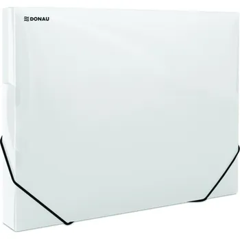 Archivační box Box na spisy s gumičkou Donau, A4, 30 mm, PP, průhledný