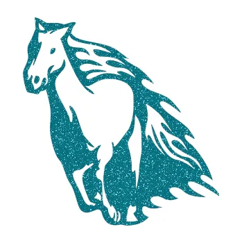 Samolepicí dekorace na vozidlo Animal flames 006 levá kůň (92 - Ultra Metalic tyrkysová) SAMOLEPKA NA AUTO, NÁLEPKA, FÓLIE, POLEP, TUNING, VLASTNÍ TEXT, TISK, AUTOSAMOLEPKY.cz, POLEPY, OBRÁZEK, LOGO, 3D STICKERS