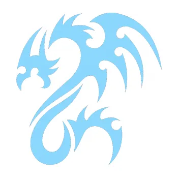 Samolepicí dekorace na vozidlo Dragon 012 levá (03 - světle modrá) SAMOLEPKA NA AUTO, NÁLEPKA, FÓLIE, POLEP, TUNING, VLASTNÍ TEXT, TISK, AUTOSAMOLEPKY.cz, POLEPY, OBRÁZEK, LOGO, 3D STICKERS