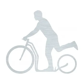 Samolepicí dekorace na vozidlo Koloběžka 001 levá jízda (61 - škrábaný hliník) SAMOLEPKA NA AUTO, NÁLEPKA, FÓLIE, POLEP, TUNING, VLASTNÍ TEXT, TISK, AUTOSAMOLEPKY.cz, POLEPY, OBRÁZEK, LOGO, 3D STICKERS