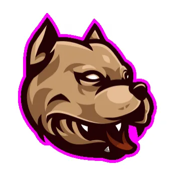 samolepka Barevný pes 002 pravá s konturou (72 - Fluorescentní růžová) SAMOLEPKA NA AUTO, NÁLEPKA, FÓLIE, POLEP, TUNING, VLASTNÍ TEXT, TISK, AUTOSAMOLEPKY.cz, POLEPY, OBRÁZEK, LOGO, 3D STICKERS