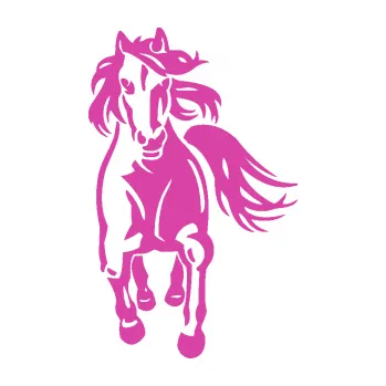 Samolepící dekorace SAMOLEPKA Kůň 077 levá (16 - růžová) NA AUTO, NÁLEPKA, FÓLIE, POLEP, TUNING, VLASTNÍ TEXT, TISK, AUTOSAMOLEPKY.cz, POLEPY, OBRÁZEK, LOGO, SAMOLEPKY