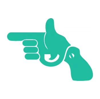 Samolepicí dekorace na vozidlo Pistole 002 levá han gun (25 - tyrkysová) SAMOLEPKA NA AUTO, NÁLEPKA, FÓLIE, POLEP, TUNING, VLASTNÍ TEXT, TISK, AUTOSAMOLEPKY.cz, POLEPY, OBRÁZEK, LOGO, 3D STICKERS