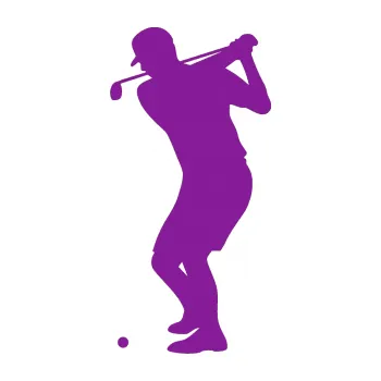 Polep vozidla SAMOLEPKA Golfista 008 levá (14 - fialová) NA AUTO, NÁLEPKA, FÓLIE, POLEP, TUNING, VLASTNÍ TEXT, TISK, AUTOSAMOLEPKY.cz, POLEPY, OBRÁZEK, LOGO, SAMOLEPKY