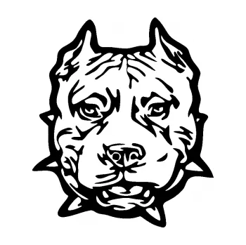 Polep vozidla SAMOLEPKA Pitbull hlava 003 levá (01 - černá) NA AUTO, NÁLEPKA, FÓLIE, POLEP, TUNING, VLASTNÍ TEXT, TISK, AUTOSAMOLEPKY.cz, POLEPY, OBRÁZEK, LOGO, SAMOLEPKY