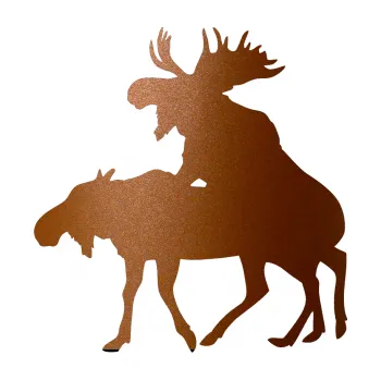 Samolepící dekorace Losí láska 001 levá (44 - měděná metalíza) SAMOLEPKA NA AUTO, NÁLEPKA, FÓLIE, POLEP, TUNING, VLASTNÍ TEXT, TISK, AUTOSAMOLEPKY.cz, POLEPY, OBRÁZEK, LOGO, 3D STICKERS