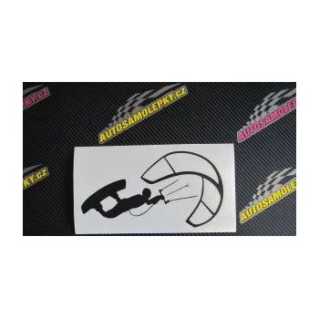 Polep vozidla SAMOLEPKA Kiteboarding 001 pravá (10 - červená) NA AUTO, NÁLEPKA, FÓLIE, POLEP, TUNING, VLASTNÍ TEXT, TISK, AUTOSAMOLEPKY.cz, POLEPY, OBRÁZEK, LOGO, SAMOLEPKY