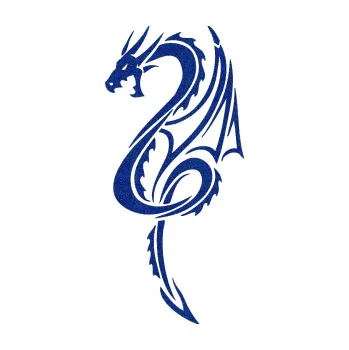 Samolepicí dekorace na vozidlo Dragon 042 levá (89 - Ultra Metalic modrá tmavá) SAMOLEPKA NA AUTO, NÁLEPKA, FÓLIE, POLEP, TUNING, VLASTNÍ TEXT, TISK, AUTOSAMOLEPKY.cz, POLEPY, OBRÁZEK, LOGO, 3D STICKERS