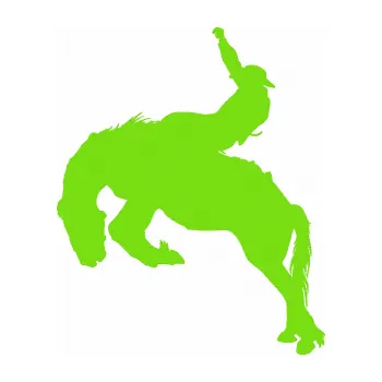 Samolepící dekorace SAMOLEPKA Kovboj 001 levá rodeo na koni (04 - zelená kawasaki) NA AUTO, NÁLEPKA, FÓLIE, POLEP, TUNING, VLASTNÍ TEXT, TISK, AUTOSAMOLEPKY.cz, POLEPY, OBRÁZEK, LOGO, SAMOLEPKY