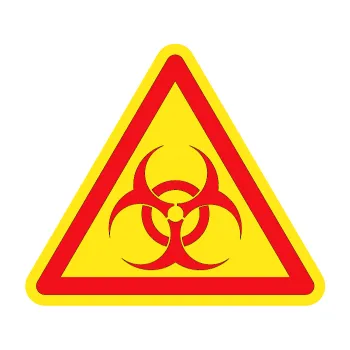 samolepka Biohazard barevný trojúhelník (10 - červená) SAMOLEPKA NA AUTO, NÁLEPKA, FÓLIE, POLEP, TUNING, VLASTNÍ TEXT, TISK, AUTOSAMOLEPKY.cz, POLEPY, OBRÁZEK, LOGO, 3D STICKERS
