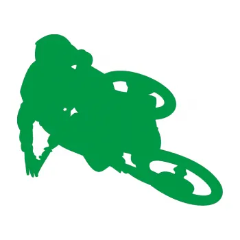 Samolepící dekorace Motorka 026 pravá motokros freestyle (12 - zelená) SAMOLEPKA NA AUTO, NÁLEPKA, FÓLIE, POLEP, TUNING, VLASTNÍ TEXT, TISK, AUTOSAMOLEPKY.cz, POLEPY, OBRÁZEK, LOGO, 3D STICKERS