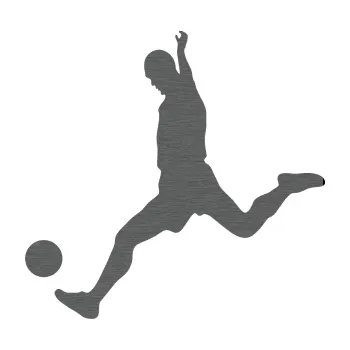 Samolepicí dekorace na vozidlo Fotbalista 023 levá (62 - škrábaný titan) SAMOLEPKA NA AUTO, NÁLEPKA, FÓLIE, POLEP, TUNING, VLASTNÍ TEXT, TISK, AUTOSAMOLEPKY.cz, POLEPY, OBRÁZEK, LOGO, 3D STICKERS