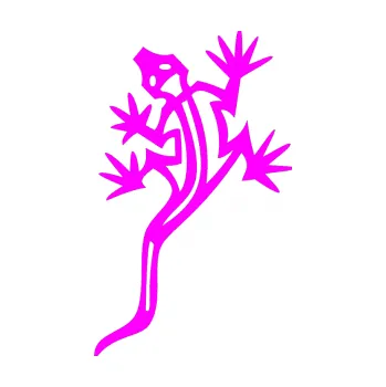 Samolepící dekorace Ještěrka 003 levá (72 - Fluorescentní růžová) SAMOLEPKA NA AUTO, NÁLEPKA, FÓLIE, POLEP, TUNING, VLASTNÍ TEXT, TISK, AUTOSAMOLEPKY.cz, POLEPY, OBRÁZEK, LOGO, 3D STICKERS