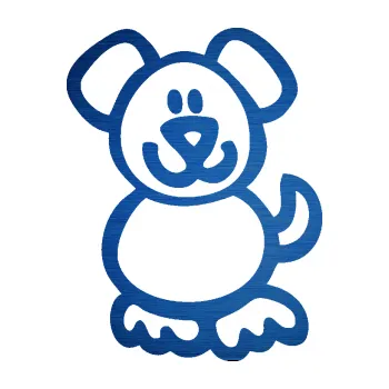 samolepka Cartoon family pejsek (65 - škrábaný kov modrý) SAMOLEPKA NA AUTO, NÁLEPKA, FÓLIE, POLEP, TUNING, VLASTNÍ TEXT, TISK, AUTOSAMOLEPKY.cz, POLEPY, OBRÁZEK, LOGO, 3D STICKERS