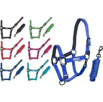 Ohlávka Pool´s s vodítkem Barva: Černá, Velikost: Full