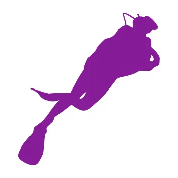 Polep vozidla SAMOLEPKA Potápěč 008 pravá (14 - fialová) NA AUTO, NÁLEPKA, FÓLIE, POLEP, TUNING, VLASTNÍ TEXT, TISK, AUTOSAMOLEPKY.cz, POLEPY, OBRÁZEK, LOGO, SAMOLEPKY