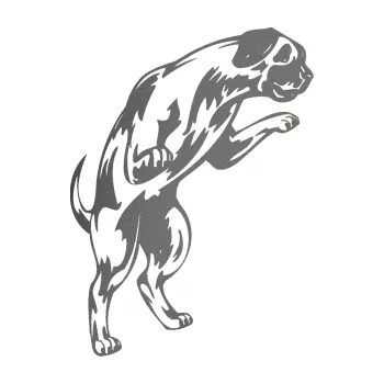 Polep vozidla SAMOLEPKA Pes 050 pravá (41 - grafitová metalíza) NA AUTO, NÁLEPKA, FÓLIE, POLEP, TUNING, VLASTNÍ TEXT, TISK, AUTOSAMOLEPKY.cz, POLEPY, OBRÁZEK, LOGO, SAMOLEPKY