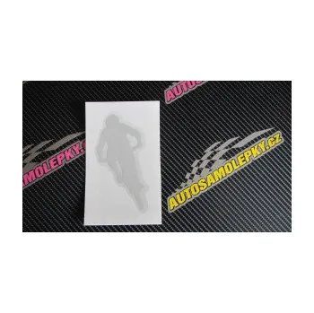 Polep vozidla SAMOLEPKA Cyklista 004 levá (10 - červená) NA AUTO, NÁLEPKA, FÓLIE, POLEP, TUNING, VLASTNÍ TEXT, TISK, AUTOSAMOLEPKY.cz, POLEPY, OBRÁZEK, LOGO, SAMOLEPKY