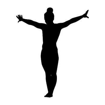 Samolepicí dekorace na vozidlo Gymnastka 002 levá (01 - černá) SAMOLEPKA NA AUTO, NÁLEPKA, FÓLIE, POLEP, TUNING, VLASTNÍ TEXT, TISK, AUTOSAMOLEPKY.cz, POLEPY, OBRÁZEK, LOGO, 3D STICKERS