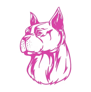 Polep vozidla SAMOLEPKA Pes 017 levá (16 - růžová) NA AUTO, NÁLEPKA, FÓLIE, POLEP, TUNING, VLASTNÍ TEXT, TISK, AUTOSAMOLEPKY.cz, POLEPY, OBRÁZEK, LOGO, SAMOLEPKY