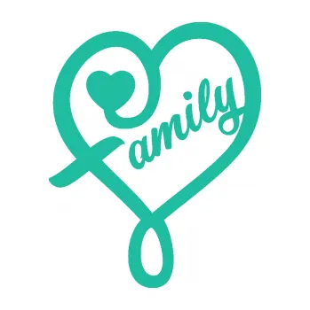 Samolepící dekorace Family 001 nápis se srdíčkem (25 - tyrkysová) SAMOLEPKA NA AUTO, NÁLEPKA, FÓLIE, POLEP, TUNING, VLASTNÍ TEXT, TISK, AUTOSAMOLEPKY.cz, POLEPY, OBRÁZEK, LOGO, 3D STICKERS