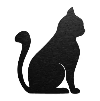 Samolepící dekorace SAMOLEPKA Kočka 001 pravá (63 - škrábaný kov černý) NA AUTO, NÁLEPKA, FÓLIE, POLEP, TUNING, VLASTNÍ TEXT, TISK, AUTOSAMOLEPKY.cz, POLEPY, OBRÁZEK, LOGO, SAMOLEPKY