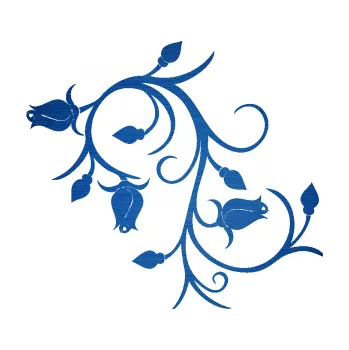 Samolepící dekorace Květina dekor 009 levá růžičky (65 - škrábaný kov modrý) SAMOLEPKA NA AUTO, NÁLEPKA, FÓLIE, POLEP, TUNING, VLASTNÍ TEXT, TISK, AUTOSAMOLEPKY.cz, POLEPY, OBRÁZEK, LOGO, 3D STICKERS