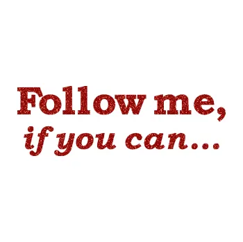 Polep vozidla SAMOLEPKA Follow me, if you can (86 - Ultra Metalic červená) NA AUTO, NÁLEPKA, FÓLIE, POLEP, TUNING, VLASTNÍ TEXT, TISK, AUTOSAMOLEPKY.cz, POLEPY, OBRÁZEK, LOGO, SAMOLEPKY