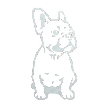 Polep vozidla SAMOLEPKA Pes 070 pravá Francouzský buldoček (51 - 3D karbon bílý) NA AUTO, NÁLEPKA, FÓLIE, POLEP, TUNING, VLASTNÍ TEXT, TISK, AUTOSAMOLEPKY.cz, POLEPY, OBRÁZEK, LOGO, SAMOLEPKY