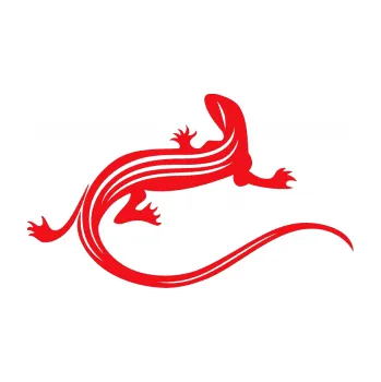 Samolepící dekorace SAMOLEPKA Ještěrka 011 pravá (10 - červená) NA AUTO, NÁLEPKA, FÓLIE, POLEP, TUNING, VLASTNÍ TEXT, TISK, AUTOSAMOLEPKY.cz, POLEPY, OBRÁZEK, LOGO, SAMOLEPKY