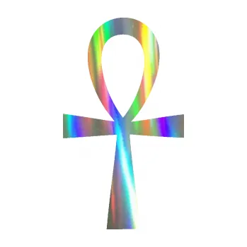 samolepka Nilský kříž Ankh (93 - Holografická) SAMOLEPKA NA AUTO, NÁLEPKA, FÓLIE, POLEP, TUNING, VLASTNÍ TEXT, TISK, AUTOSAMOLEPKY.cz, POLEPY, OBRÁZEK, LOGO, 3D STICKERS