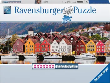 Puzzle Ravensburger Přístav Bergen, Norsko 1000 dílků
