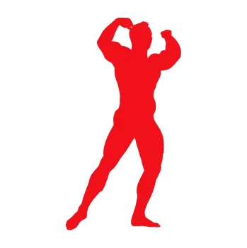 Polep vozidla Kulturista 010 pravá (10 - červená) SAMOLEPKA NA AUTO, NÁLEPKA, FÓLIE, POLEP, TUNING, VLASTNÍ TEXT, TISK, AUTOSAMOLEPKY.cz, POLEPY, OBRÁZEK, LOGO, 3D STICKERS