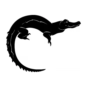 Samolepící dekorace SAMOLEPKA Krokodýl 001 pravá (01 - černá) NA AUTO, NÁLEPKA, FÓLIE, POLEP, TUNING, VLASTNÍ TEXT, TISK, AUTOSAMOLEPKY.cz, POLEPY, OBRÁZEK, LOGO, SAMOLEPKY