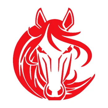 Samolepící dekorace SAMOLEPKA Kůň 043 levá (10 - červená) NA AUTO, NÁLEPKA, FÓLIE, POLEP, TUNING, VLASTNÍ TEXT, TISK, AUTOSAMOLEPKY.cz, POLEPY, OBRÁZEK, LOGO, SAMOLEPKY