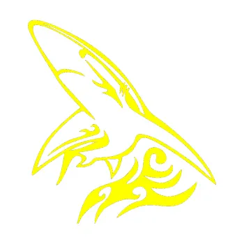 Samolepicí dekorace na vozidlo Animal flames 033 levá žralok (05 - žlutá citron) SAMOLEPKA NA AUTO, NÁLEPKA, FÓLIE, POLEP, TUNING, VLASTNÍ TEXT, TISK, AUTOSAMOLEPKY.cz, POLEPY, OBRÁZEK, LOGO, 3D STICKERS