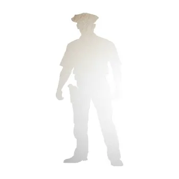 Samolepící dekorace SAMOLEPKA Policajt 002 levá (82 - odrazková reflexní bílá) NA AUTO, NÁLEPKA, FÓLIE, POLEP, TUNING, VLASTNÍ TEXT, TISK, AUTOSAMOLEPKY.cz, POLEPY, OBRÁZEK, LOGO, SAMOLEPKY