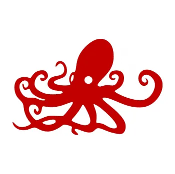 Samolepící dekorace Chobotnice 001 levá (18 - tmavě červená) SAMOLEPKA NA AUTO, NÁLEPKA, FÓLIE, POLEP, TUNING, VLASTNÍ TEXT, TISK, AUTOSAMOLEPKY.cz, POLEPY, OBRÁZEK, LOGO, 3D STICKERS