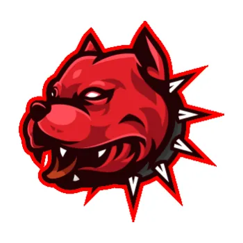 samolepka Barevný pes 004 s konturou levá (74 - Fluorescentní červená) SAMOLEPKA NA AUTO, NÁLEPKA, FÓLIE, POLEP, TUNING, VLASTNÍ TEXT, TISK, AUTOSAMOLEPKY.cz, POLEPY, OBRÁZEK, LOGO, 3D STICKERS