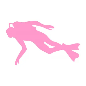 Polep vozidla SAMOLEPKA Potápěč 002 levá (24 - světle růžová) NA AUTO, NÁLEPKA, FÓLIE, POLEP, TUNING, VLASTNÍ TEXT, TISK, AUTOSAMOLEPKY.cz, POLEPY, OBRÁZEK, LOGO, SAMOLEPKY