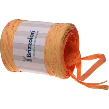 Stuha Poly Rafia dvoubarevná 200 m, sv. oranžová 68170/23, lýko