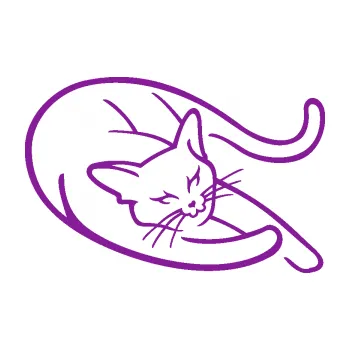 Samolepící dekorace Kočka 022 pravá (14 - fialová) SAMOLEPKA NA AUTO, NÁLEPKA, FÓLIE, POLEP, TUNING, VLASTNÍ TEXT, TISK, AUTOSAMOLEPKY.cz, POLEPY, OBRÁZEK, LOGO, 3D STICKERS