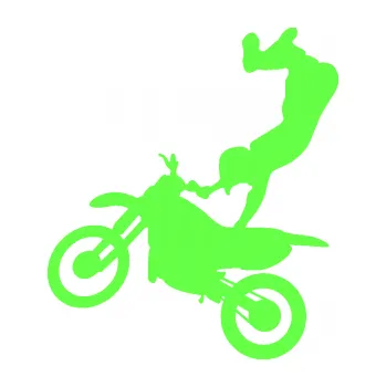 Samolepicí dekorace na vozidlo Motorka 047 levá motokros freestyle (71 - Fluorescentní zelená) SAMOLEPKA NA AUTO, NÁLEPKA, FÓLIE, POLEP, TUNING, VLASTNÍ TEXT, TISK, AUTOSAMOLEPKY.cz, POLEPY, OBRÁZEK, LOGO, 3D STICKERS